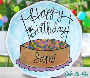 Color Me Mine Marietta Birthday Plate