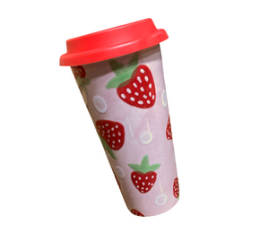 Color Me Mine Marietta Strawberry Travel Mug