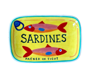 Color Me Mine Marietta Sardines Appetizer Plate