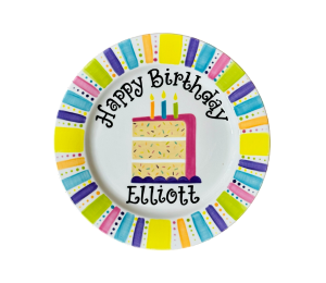 Color Me Mine Marietta Birthday Cake Plate
